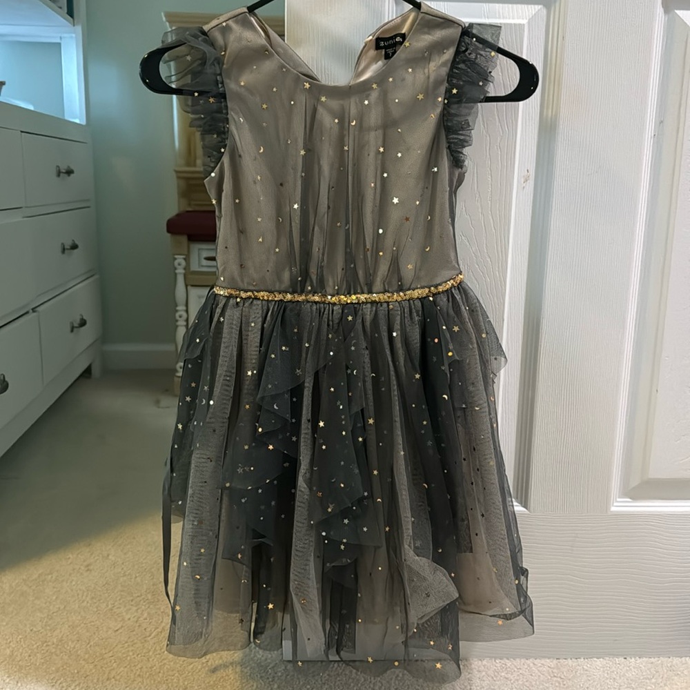 Sequins sparkly gray dress kids size 7